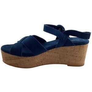 Toms Blue Wedge Sandals